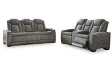 Next-Gen DuraPella Slate Power Reclining Sofa and Loveseat from Ashley - Luna Furniture