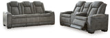 Next-Gen DuraPella Slate Power Reclining Sofa and Loveseat from Ashley - Luna Furniture