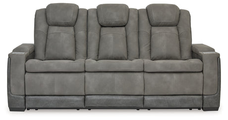 Next-Gen DuraPella Slate Power Reclining Sofa from Ashley - Luna Furniture