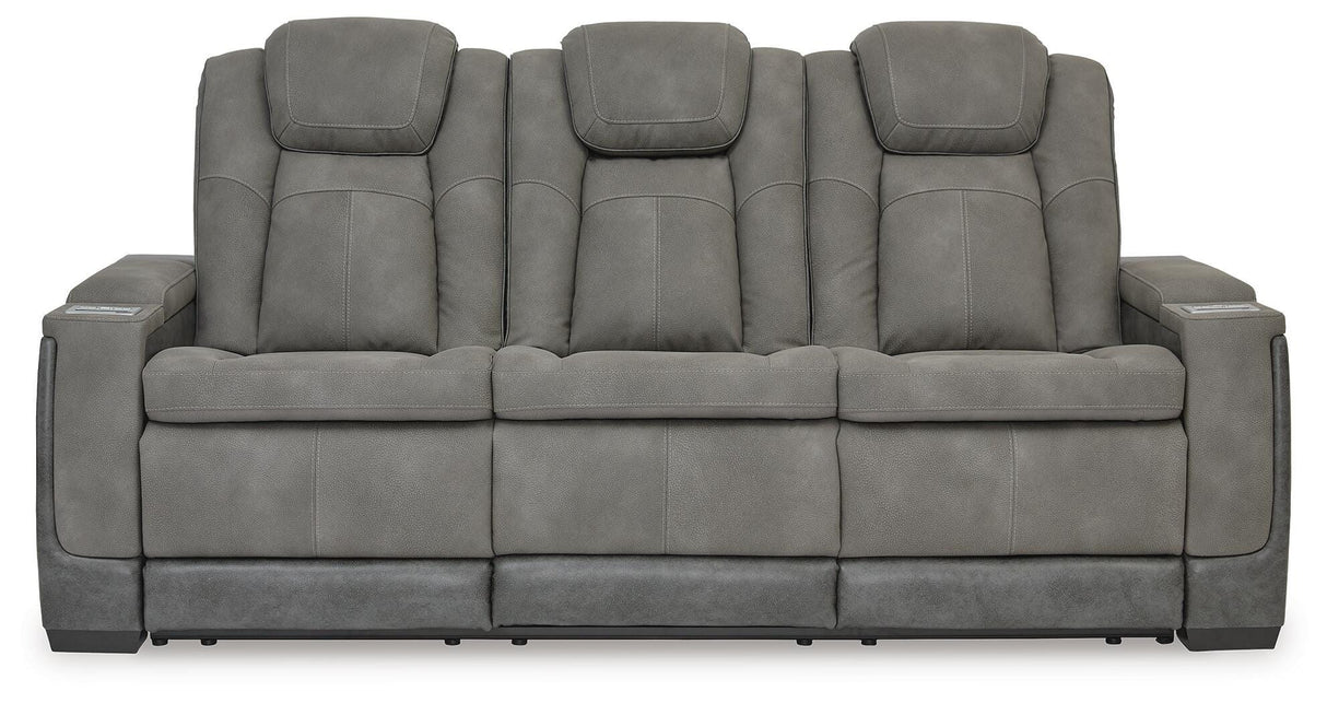 Next-Gen Durapella Slate Power Reclining Sofa and Power Recliner from Ashley - Luna Furniture