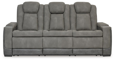 Next-Gen Durapella Slate Power Reclining Sofa and Power Recliner from Ashley Furniture - Luna Furniture