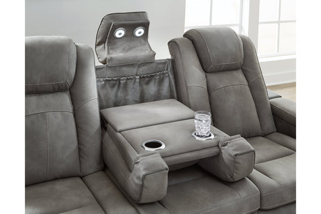Next-Gen DuraPella Slate Power Reclining Sofa and Loveseat from Ashley Furniture - Luna Furniture