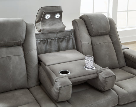 Next-Gen DuraPella Slate Power Reclining Sofa and Loveseat from Ashley Furniture - Luna Furniture