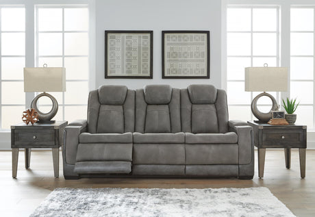 Next-Gen Durapella Slate Power Reclining Sofa and Power Recliner from Ashley Furniture - Luna Furniture