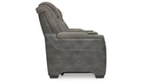 Next-Gen DuraPella Slate Power Reclining Loveseat with Console from Ashley - Luna Furniture