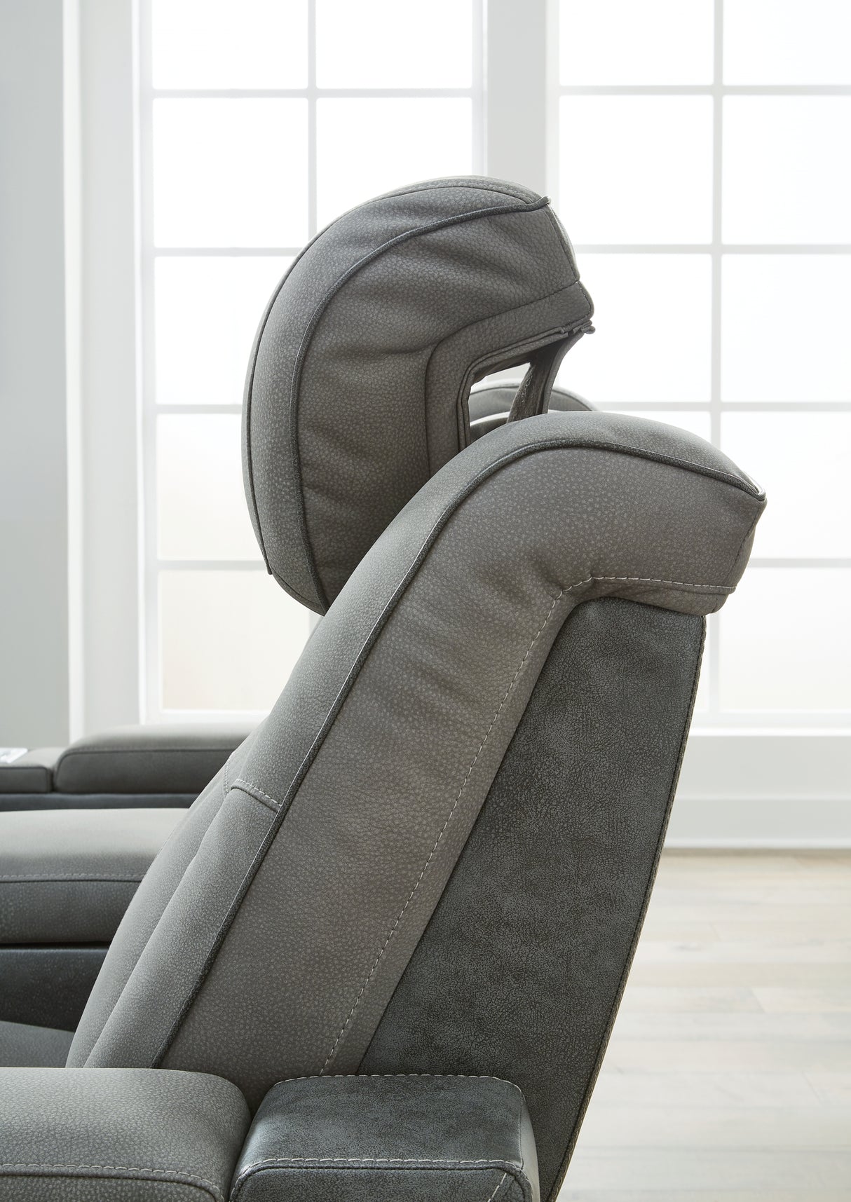 Next-Gen DuraPella Slate Power Reclining Loveseat with Console from Ashley - Luna Furniture