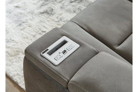 Next-Gen DuraPella Slate Power Reclining Sofa, Loveseat and Recliner from Ashley Furniture - Luna Furniture