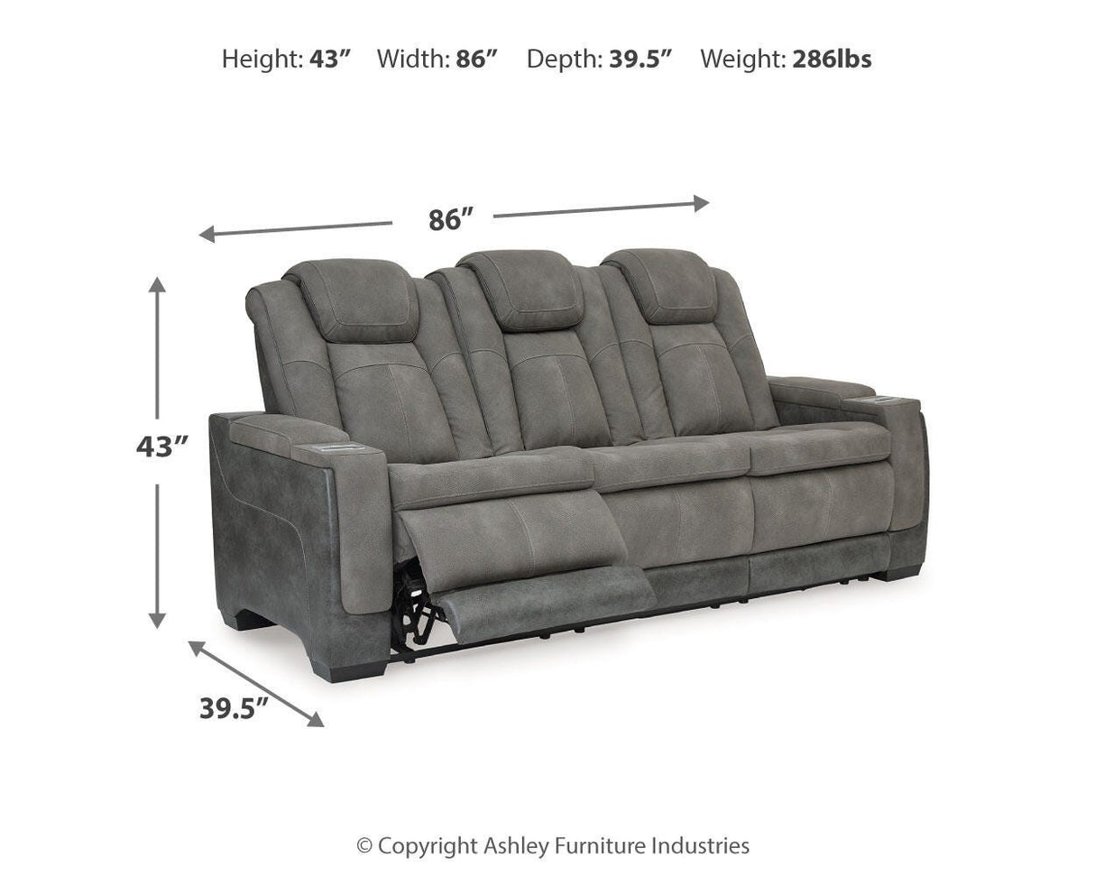Next-Gen DuraPella Slate Power Reclining Sofa from Ashley Furniture - Luna Furniture