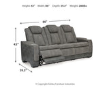 Next-Gen DuraPella Slate Power Reclining Sofa from Ashley Furniture - Luna Furniture
