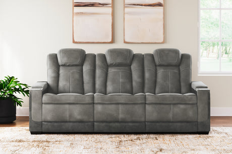 Next-Gen DuraPella Slate Power Reclining Sofa from Ashley - Luna Furniture
