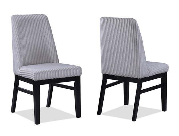Crown Mark Hadley Black/Light Gray Dining Side Chair, Set of 2