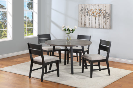 Mathis Black/Gray Dining Chair, Set of 2