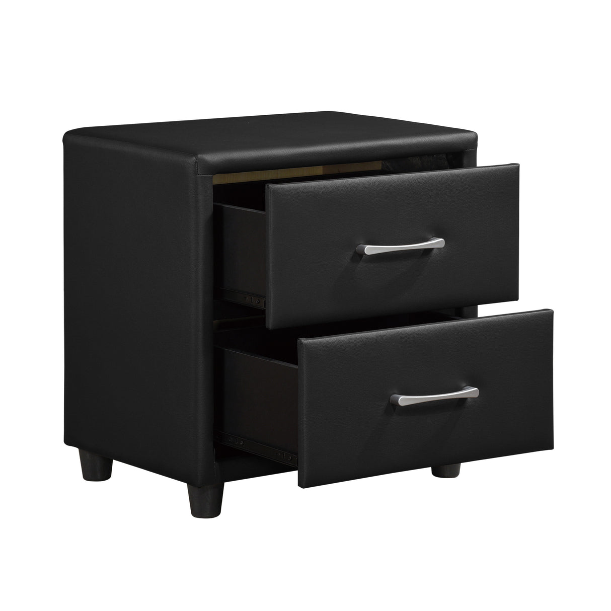 Lorenzi Black 5-Piece Bedroom Set (Queen Bed, Nightstand, Dresser, Mirror, Chest) from Homelegance - Luna Furniture