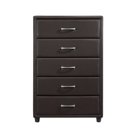 Lorenzi Dark Brown 4-Piece Youth Bedroom Set (Twin Bed, Nightstand, Dresser, Mirror) from Homelegance - Luna Furniture