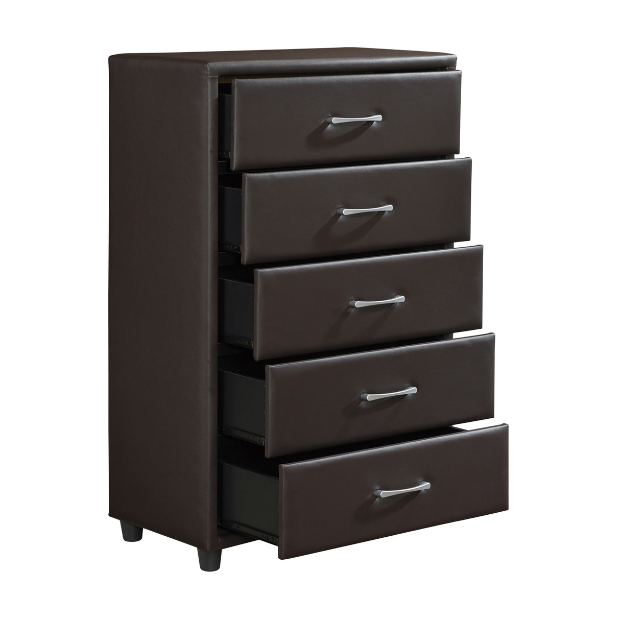 Lorenzi Dark Brown 4-Piece Youth Bedroom Set (Twin Bed, Nightstand, Dresser, Mirror) from Homelegance - Luna Furniture