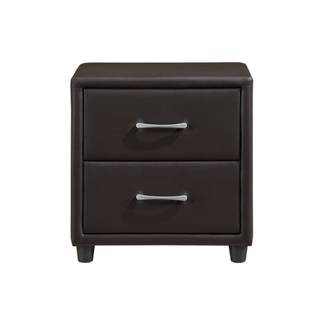 Lorenzi Dark Brown Queen Upholstered Platform Bed from Homelegance - Luna Furniture