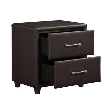 Lorenzi Dark Brown Queen Upholstered Platform Bed from Homelegance - Luna Furniture