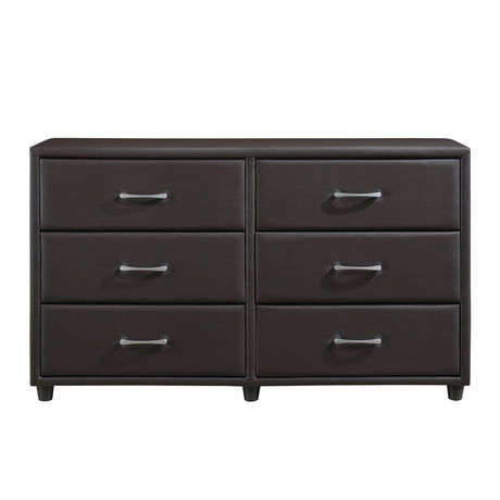 Lorenzi Dark Brown Queen Upholstered Platform Bed from Homelegance - Luna Furniture