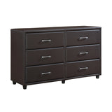 Lorenzi Dark Brown 4-Piece Bedroom Set (Queen Bed, Nightstand, Dresser, Mirror) from Homelegance - Luna Furniture