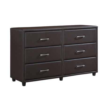Lorenzi Dark Brown 4-Piece Bedroom Set (Queen Bed, Nightstand, Dresser, Mirror) from Homelegance - Luna Furniture