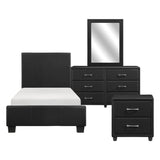 Lorenzi Black Twin Platform Bed from Homelegance - Luna Furniture