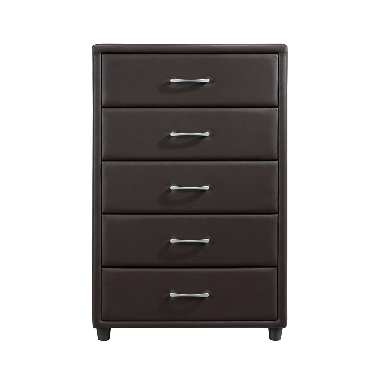 Lorenzi Dark Brown 5-Piece Bedroom Set (Queen Bed, Nightstand, Dresser, Mirror, Chest) from Homelegance - Luna Furniture