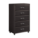 Lorenzi Dark Brown 5-Piece Bedroom Set (Queen Bed, Nightstand, Dresser, Mirror, Chest) from Homelegance - Luna Furniture