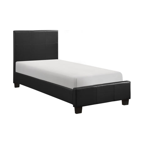 Lorenzi Black 5-Piece Youth Bedroom Set (Twin Bed, Nightstand, Dresser, Mirror, Chest) from Homelegance - Luna Furniture