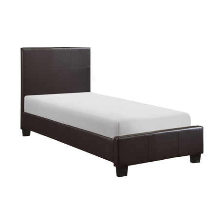 Lorenzi Dark Brown 5-Piece Youth Bedroom Set (Twin Bed, Nightstand, Dresser, Mirror, Chest) from Homelegance - Luna Furniture