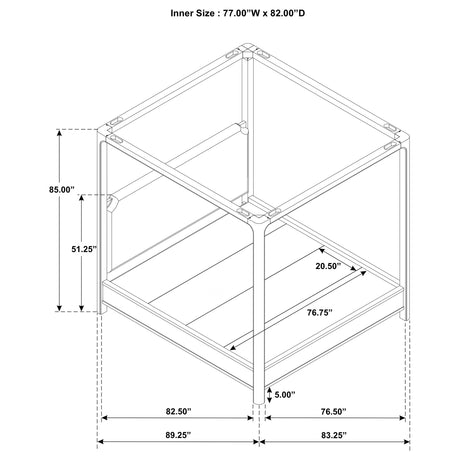 Solano Weathered Mango 5-Piece Eastern King Bedroom Set from Coaster - Luna Furniture