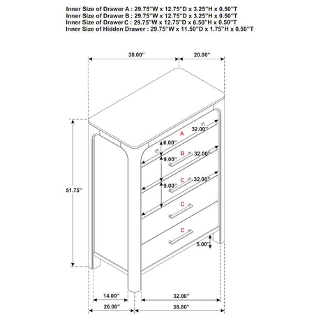 Solano Weathered Mango 5-Piece Eastern King Bedroom Set from Coaster - Luna Furniture