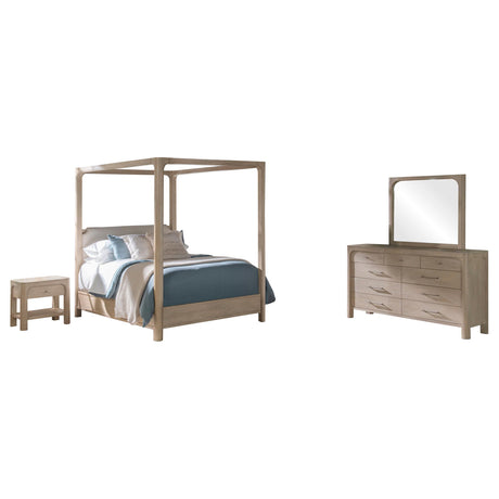 Solano Weathered Mango 4-Piece California King Bedroom Set from Coaster - Luna Furniture