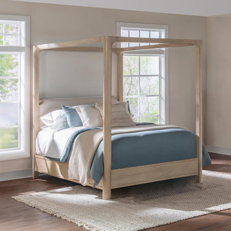 Solano Weathered Mango 85-inch California King Canopy Bed from Coaster - Luna Furniture
