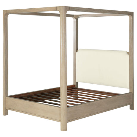 Solano Weathered Mango 85-inch California King Canopy Bed from Coaster - Luna Furniture