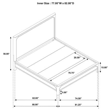 Solano Weathered Mango 5-Piece Eastern King Bedroom Set from Coaster - Luna Furniture