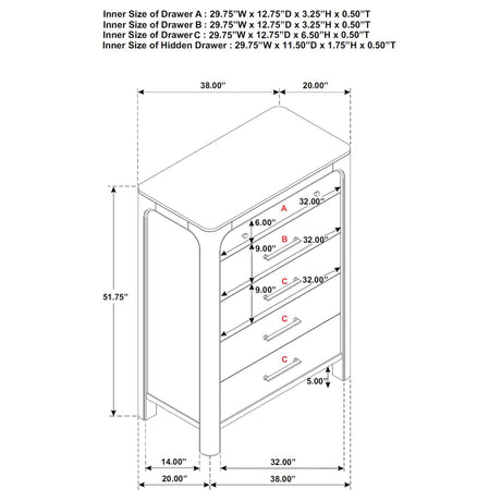 Solano Weathered Mango 5-Piece Queen Bedroom Set from Coaster - Luna Furniture