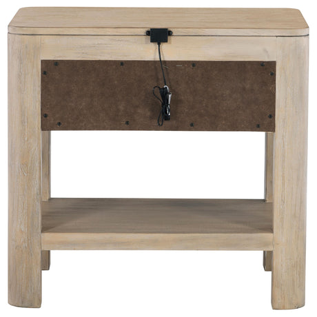 Solano Weathered Mango 1-Drawer Nightstand from Coaster - Luna Furniture