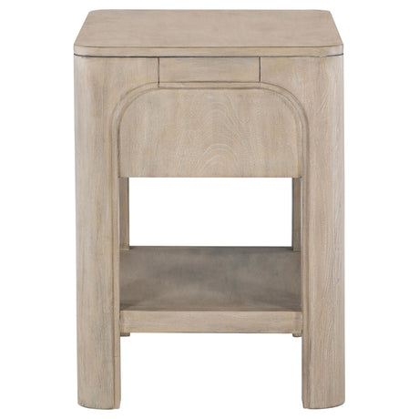 Solano Weathered Mango 1-Drawer Nightstand from Coaster - Luna Furniture