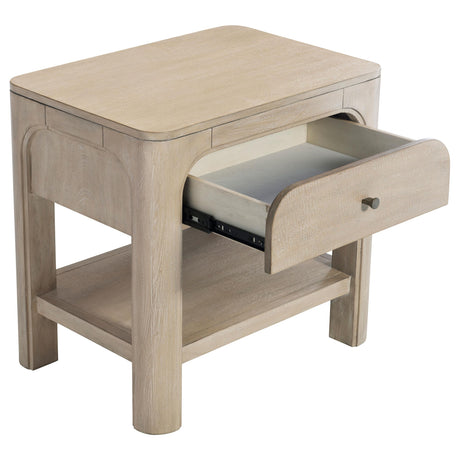 Solano Weathered Mango 1-Drawer Nightstand from Coaster - Luna Furniture
