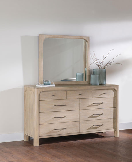 Solano Weathered Mango 9-Drawer Bedroom Dresser with Mirror from Coaster - Luna Furniture