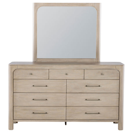 Solano Weathered Mango 9-Drawer Bedroom Dresser with Mirror from Coaster - Luna Furniture