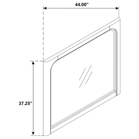 Solano Weathered Mango Dresser Mirror from Coaster - Luna Furniture