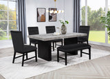 Sebastian Black Dining Bench from Crown Mark - Luna Furniture