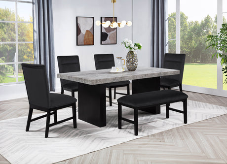 Sebastian Black Dining Bench from Crown Mark - Luna Furniture