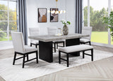 Sebastian Black/Gray Dining Table from Crown Mark - Luna Furniture