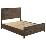 Woodmont Rustic Golden Brown 4-Piece Queen Platform Bedroom Set from Coaster - Luna Furniture