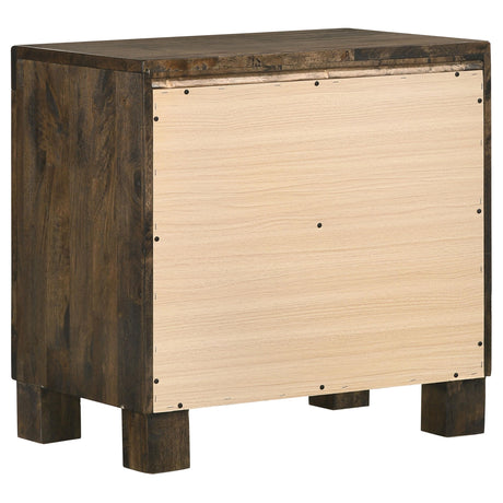 Woodmont Rustic Golden Brown 4-Piece Queen Platform Bedroom Set from Coaster - Luna Furniture