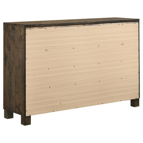 Woodmont Rustic Golden Brown 5-Piece Queen Platform Bedroom Set from Coaster - Luna Furniture