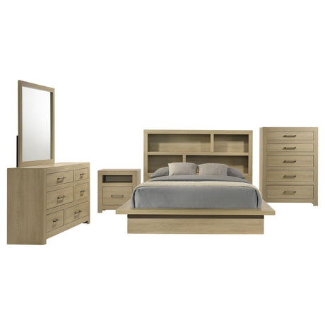 Hendricks Light Oak 5-Piece California King Bedroom Set from Coaster - Luna Furniture