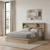 Hendricks Light Oak California King Bookcase Headboard Platform Bed from Coaster - Luna Furniture